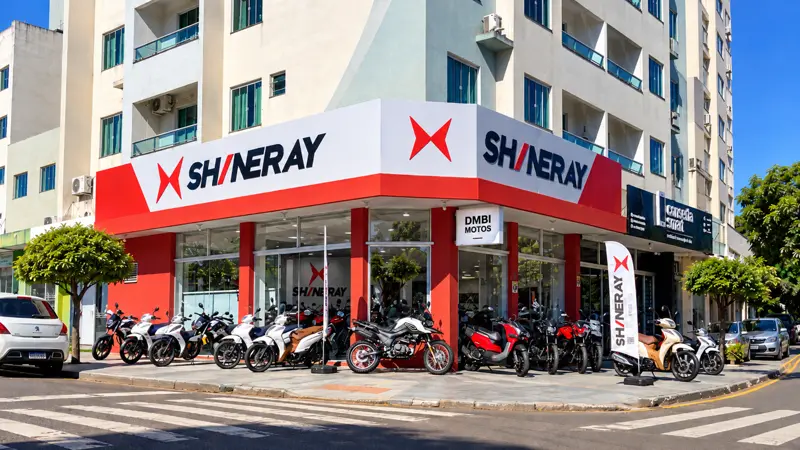 Fachada da loja Shineray DMBI na Av. Manoel Mendes de Camargo, 2450, Centro de Campo Mourão